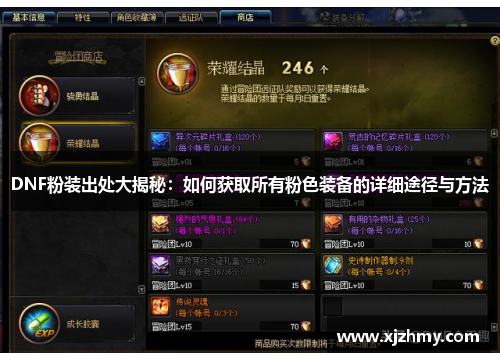 DNF粉装出处大揭秘：如何获取所有粉色装备的详细途径与方法